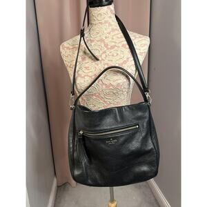 Kate Spade New York Black Michaela Chester Street Leather Hobo AND Wallet READ